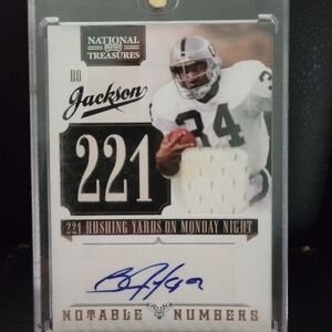 Bo Jackson Football Trading Card with Autograph